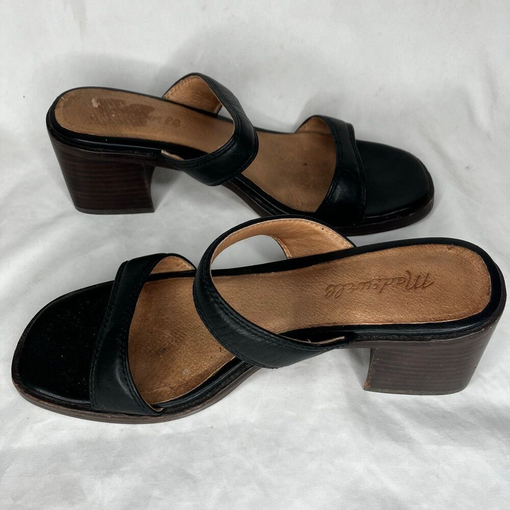 Madewell Saige double strap heeled sandals 8